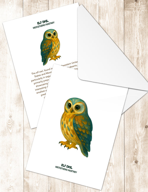 Elf Owl Greeting Cards in 3 Styles