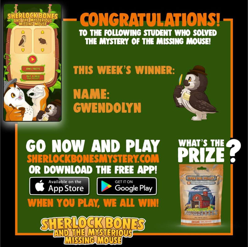 Weekly Sherlock Bones Winner