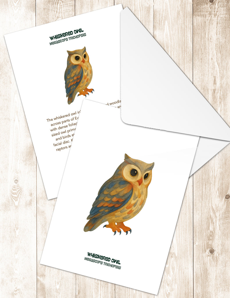 Whiskered Owl Greeting Cards in 3 Styles
