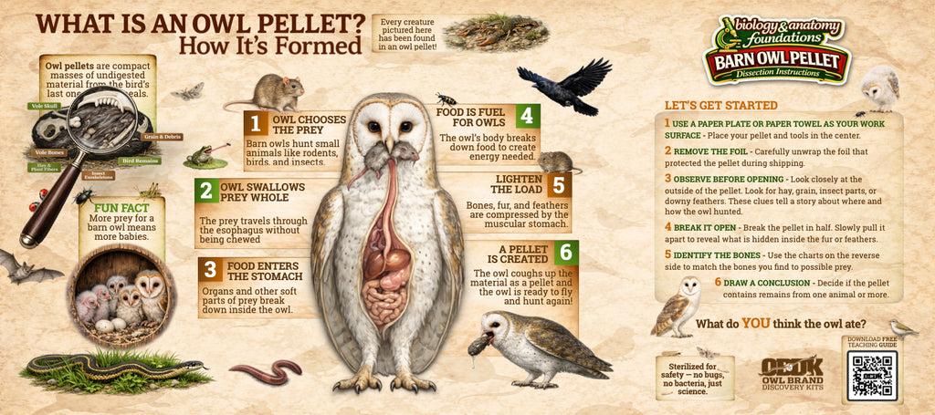 Biology & Anatomy Foundations - Solo Essentials Medium Sterilized Barn Owl Pellet Activity