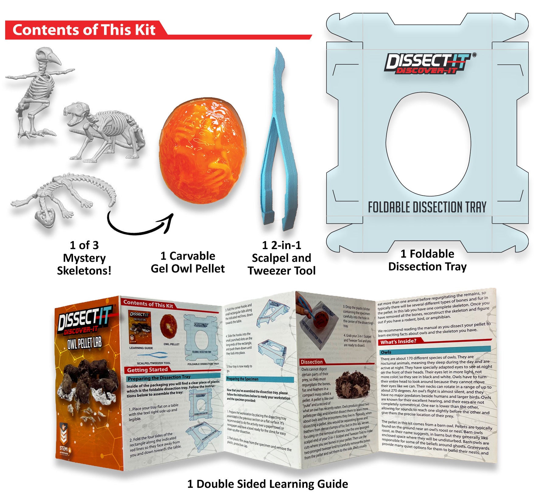 Discover It - Owl Pellet Lab – Owl Brand Discovery Kits